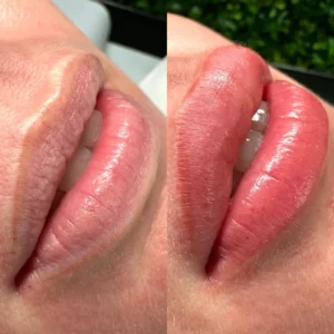 lip tattoo before and after